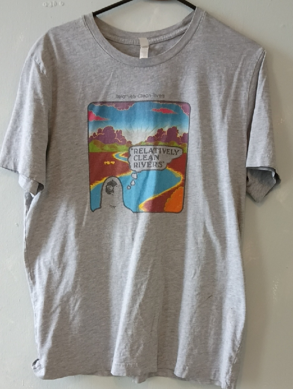 Bella Canvas Heather Gray Crewneck Tee with Subtle Graphic